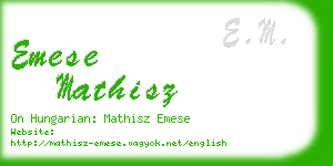 emese mathisz business card